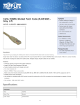 Tripp Lite Cat5e 350MHz Molded Patch Cable (RJ45 M/M) - Gray, 2-ft.