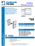 C2G Double Gang Wall Plate Mounting Bracket