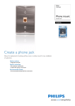 Philips SDJ6056 Phone mount Stainless steel Wall jack