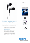 Philips SHE9850 In-Ear Headphones