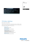 Philips SPT5701BC USB 1000 DPI Wireless desktop