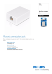 Philips SDJ6110W Surface mount White Wall jack