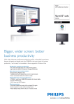 Philips 220BW8EB 22" wide WSXGA LCD widescreen monitor