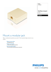 Philips SDJ6010 Surface mount Almond Wall jack