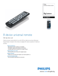 Philips SRU4208WM Big button Universal remote control