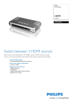Philips SWS3434W HDMI Automatic A/V switcher