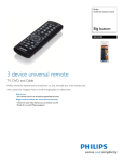 Philips SRU2103 Big button Universal remote control