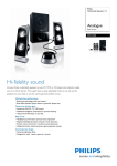 Philips SPA7350 Analogue Retail Version Multimedia Speaker 2.1