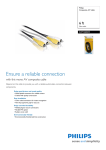 Philips SWV2202W 6 ft Mono audio Composite A/V cable