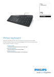 Philips SPK1700BC PS2 Wired keyboard