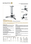 Kingpin Screens Vertical projector mount silver