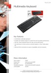 Trust Multimedia Keyboard, 5 Pack