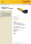 DeLOCK Express Card > 1x USB 2.0 + 1x eSATA