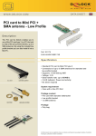 DeLOCK PCI card > Mini PCI + SMA antenna - Low Profile