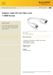 DeLOCK Adapter cable DVI mini Mac male > HDMI female