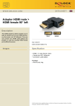 DeLOCK Adapter HDMI male > HDMI female 90° left