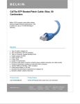 Belkin CAT5e STP Booted Patch Cable: Blue, 50 cm (10 Pack)