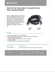 Belkin RJ45 CAT-5e Patch Cable, 10 m, Black, Snagless Molded (5 Pack)