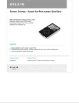 Belkin Screen Overlay - 3-pack for iPod classic (2nd Gen)