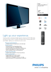 Philips Flat TV 47" with Ambilight and Pixel Plus 3 HD 47" Full HD Black