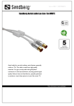 Sandberg Aerial cable Lux-Line 5m WHITE