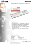 Trust Slimline Aluminium Keyboard for Mac CH