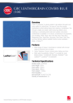 GBC LEATHERGRAIN COVERS BLUE (100)