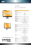 AOC 2218Ph 22" Wide TFT