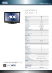 AOC L42W781HS 42" HD-Ready Black LCD TV