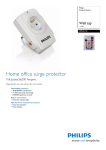 Philips SPN3110 Wall tap 1 outlet Surge protector