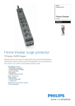 Philips SPN6510 Home theater 5 outlets Surge protector