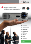 Optoma EW330 data projector