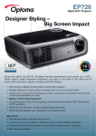 Optoma EP726 data projector
