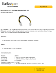 StarTech.com 8in ATX12V 4 Pin P4 CPU Power Extension Cable - M/F