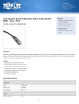 Tripp Lite Cat6 Gigabit Molded Shielded Patch Cable (RJ45 M/M) - Gray, 50-ft.