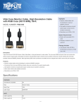 Tripp Lite VGA Coax Monitor Cable, High Resolution Cable with RGB Coax (HD15 M/M), 50-ft.