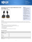 Tripp Lite DVI Single Link Cable, Digital TMDS Monitor Cable (DVI-D M/M), 6-ft.