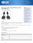 Tripp Lite DVI Dual Link Cable, Digital TMDS Monitor Cable (DVI-D M/M), 10-ft.