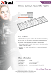 Trust Slimline Aluminium Keyboard for Mac DE