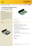 DeLOCK Card Reader IDE 40pin male to 2x Compact Flash