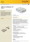 DeLOCK USB 2.0 CardReader 3.5” 34 in 1