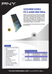 PNY Sodimm DDR2 800MHz (PC2-6400) 2GB