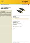 DeLOCK Cable Displayport 3m male - male Gold