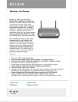 Belkin Wireless G+ Router