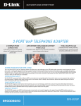 D-Link DVG-5121SP 2-port VoIP Telephone Adapter (TA)