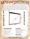 Mustang Electric 16:9 Screen