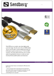 Sandberg HDMI cable 19M-19M LUX Line 1m