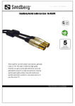 Sandberg Aerial cable Lux-Line 1m BLACK