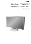 NEC MultiSync® LCD2470WVX