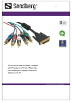 Sandberg Video/Audio 5XRCA-DVI. 2m